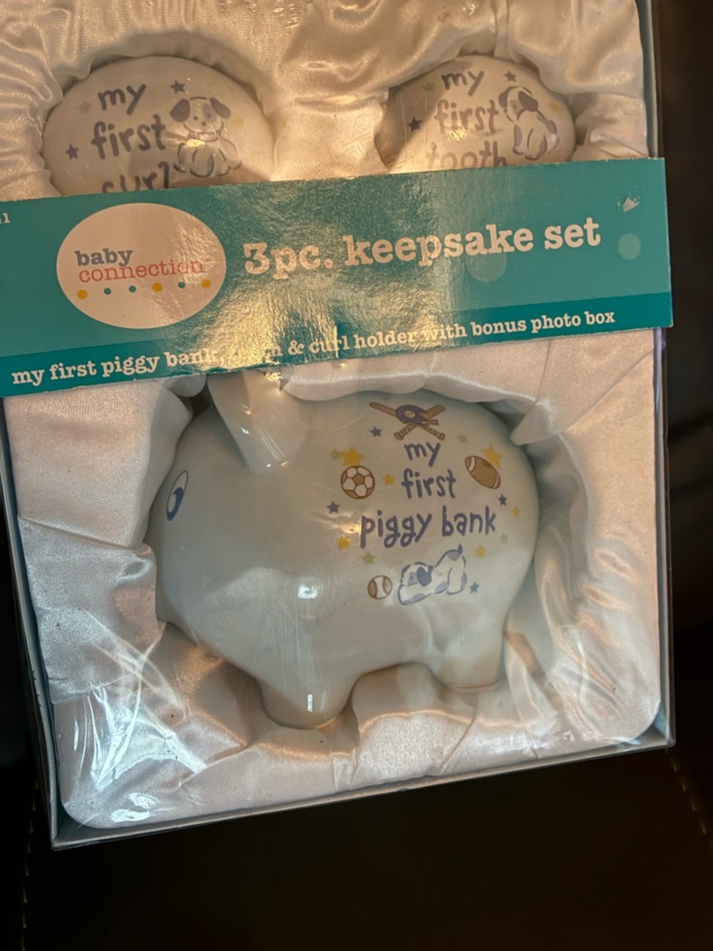 Baby Connection My First Piggy Bank Keepsake Set - White - Picture 4 of 6